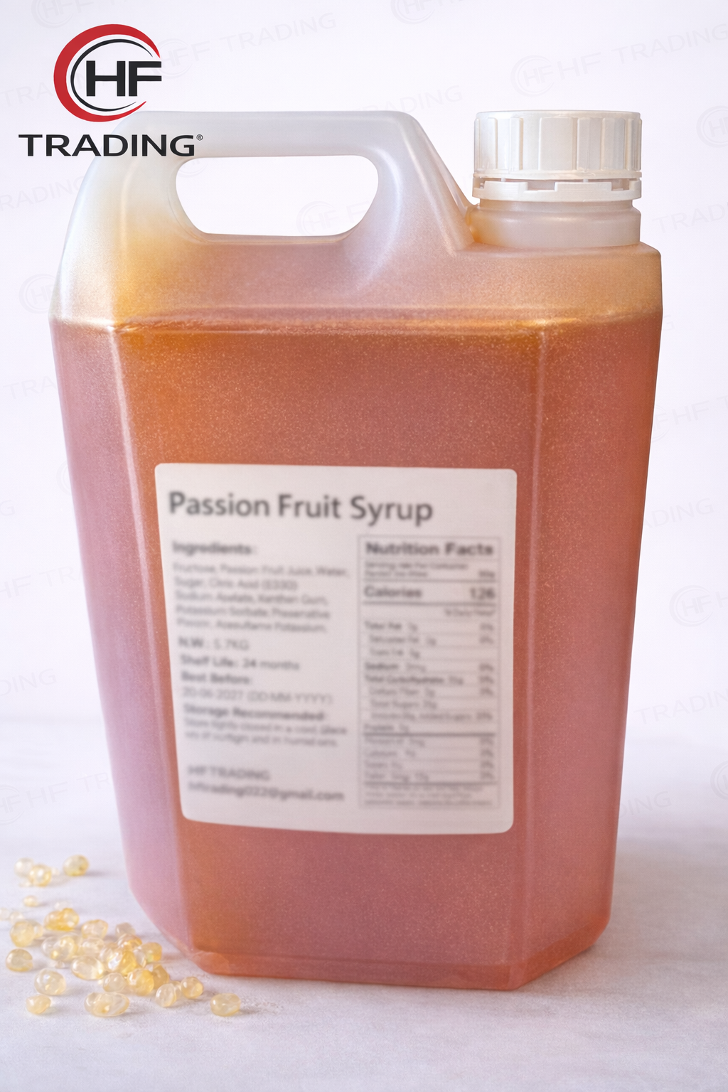 Passion Fruit Syrup for Bubble Tea – 5kg