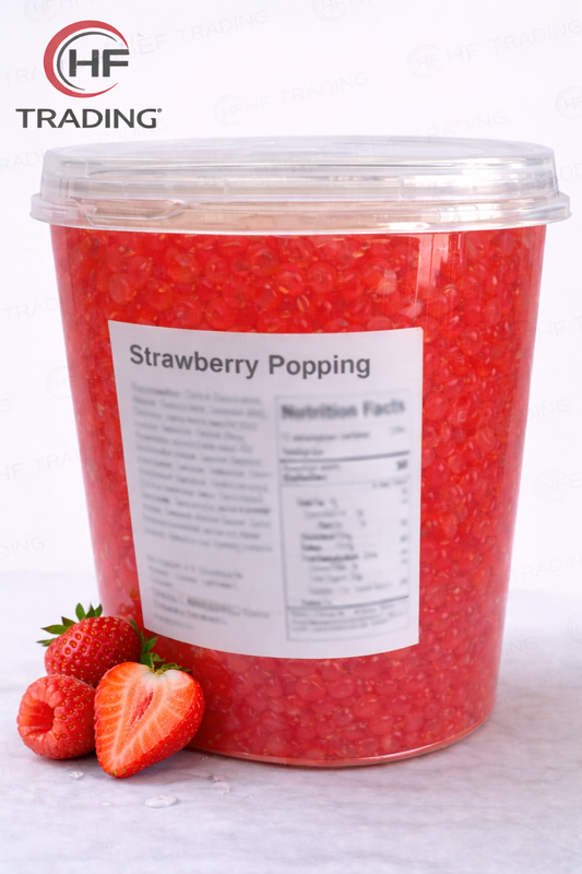 strawberry Popping Boba for Bubble Tea